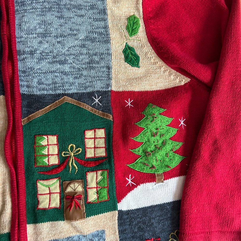 Vintage Christmas patchwork sweater - Picture 6 of 10